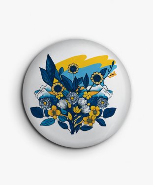 Значок  "Українські барви в квітах"