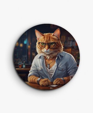 Значок Кіт в барі 