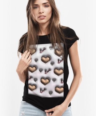 Жіноча футболка Серця  3d