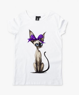Жіноча футболка Сіамська орієнтальна Кішка