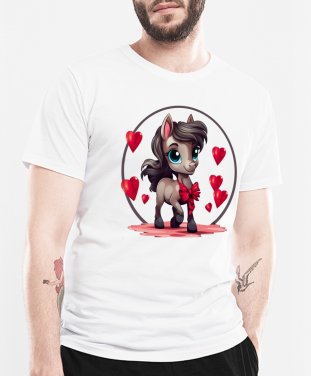 Чоловіча футболка Кінь Поні з Серцем Love Horse
