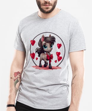 Чоловіча футболка Кінь Поні з Серцем Love Horse