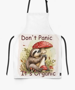 Фартух Don't Panic it's Organic. Лінивець з грибами Мухомор