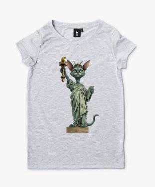 Жіноча футболка Кішка Орієнтальна  Statue Of Liberty