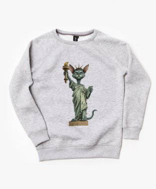 Жіночий світшот Кішка Орієнтальна  Statue Of Liberty