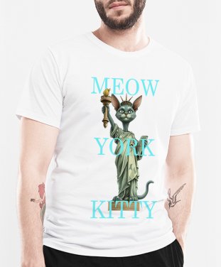 Чоловіча футболка Кішка Сфінкс STATUE OF LIBERTY