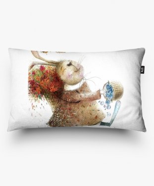 Подушка прямокутна Щасливий кролик