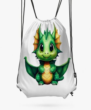 Рюкзак Зелений  аніме дракоша