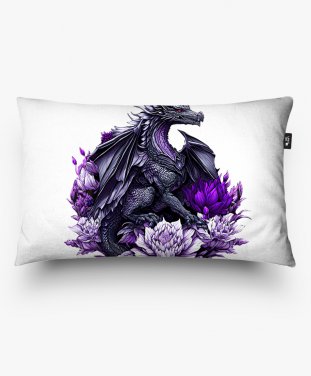 Подушка прямокутна Шикарний чорний дракон
