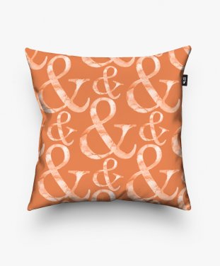 Подушка квадратна ampersand & symbol pattern