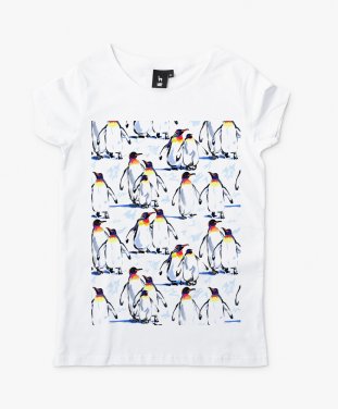 Жіноча футболка Королівські пінгвіни. Символ сім'ї і кохання