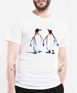 Чоловіча футболка Закохані пінгвіни