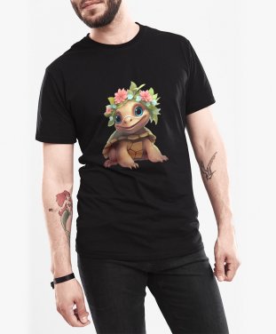 Чоловіча футболка Черепаха з квітами