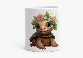 Чашка Черепаха з квітами