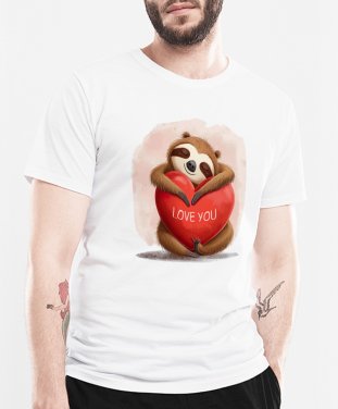 Чоловіча футболка Лінивець Love You