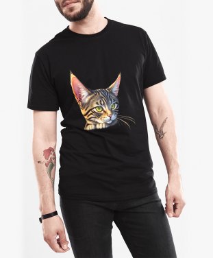 Чоловіча футболка Красивий смугастий кіт