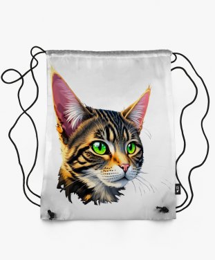 Рюкзак Мордочка красивого смугастого кота