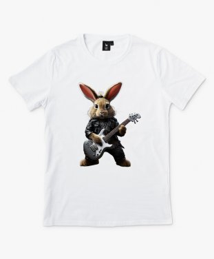 Чоловіча футболка Симпатичний рок-музикант-зайчик.