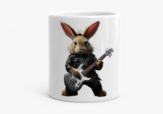 Чашка Симпатичний рок-музикант-зайчик.