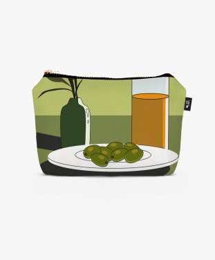 Косметичка тарілка з оливками і ваза 