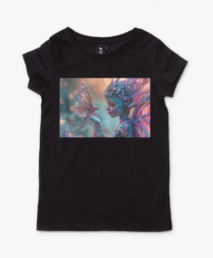 Жіноча футболка Ельф Фентезі та Метелик Бабка