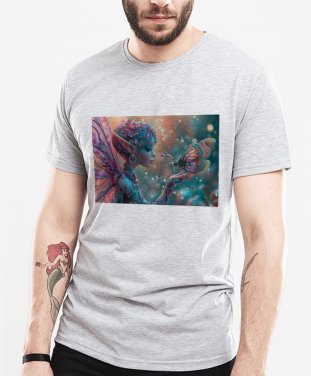 Чоловіча футболка Фентезі Ельф з Метеликом