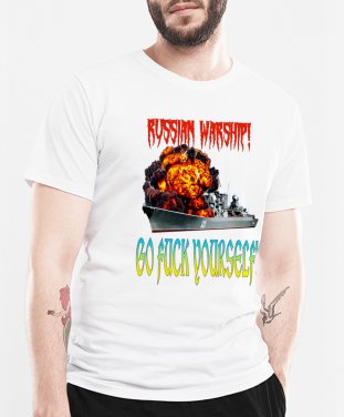 Чоловіча футболка Russian warship, go fuck yourself( російський воєнний корабель, іди на.....)