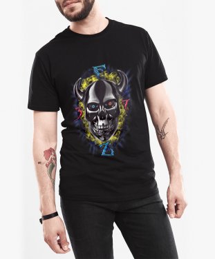 Чоловіча футболка Містичний череп з рогами