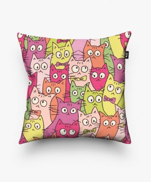 Подушка квадратна Чудні котики / Cute Cats