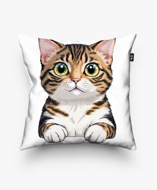Подушка квадратна Миле кошеня з великими очима