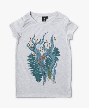 Жіноча футболка Ящірки в лісовій гущавині