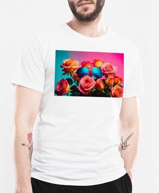Чоловіча футболка Троянди й сонцезахисні окуляри