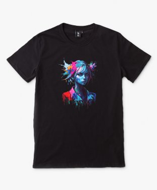 Чоловіча футболка Абстрактне обличчя дівчини