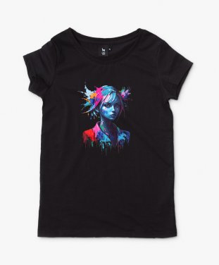 Жіноча футболка Абстрактне обличчя дівчини