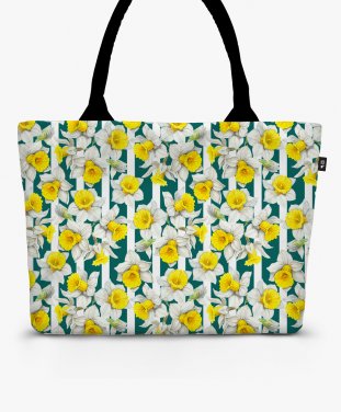Шопер Daffodils flowers pattern