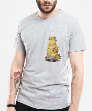 Чоловіча футболка Торт з квітами