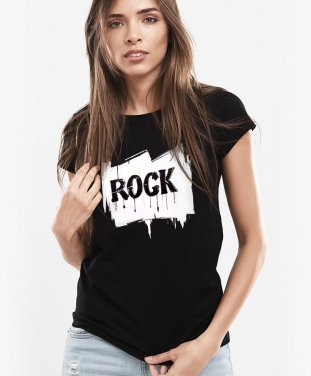 Жіноча футболка Напис "ROCK"