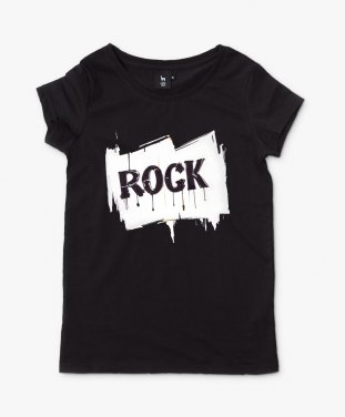 Жіноча футболка Напис "ROCK"