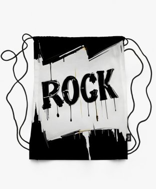 Рюкзак Напис "ROCK" з білим та чорним фоном