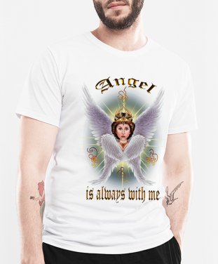 Чоловіча футболка Angel is always with me (Ангел завжди зі мною)