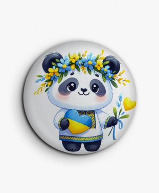 Значок Мила українка панда 