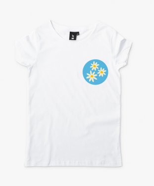 Жіноча футболка Білі ромашки, весняні квіти