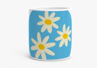 Чашка Білі ромашки, весняні квіти