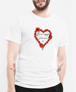 Чоловіча футболка Серце з маків з написом Все буде Україна