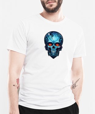 Чоловіча футболка Абстрактний синій череп