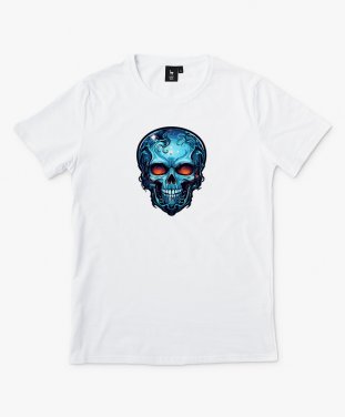Чоловіча футболка Абстрактний синій череп