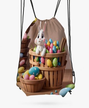 Рюкзак Маленький кролик у кошику з яйцями