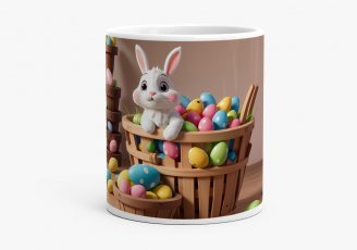 Чашка Маленький кролик у кошику з яйцями