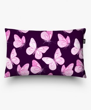 Подушка прямокутна Butterflies pink 