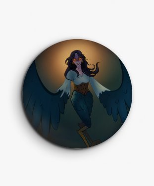 Значок Бестіарій діва з крилами